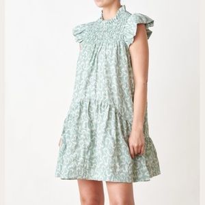 NWT Sea NY Thandi sleeveless tiered tunic dress mint size small